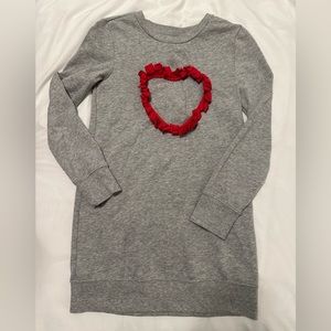 Girls Valentine Heart Sweatshirt Dress | size 8 💗❤️